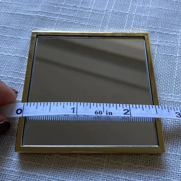 Yves Saint Laurent Rare Makeup Compact Mirror with Black Patent Leat…